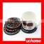 UCHOME Silicone Eco Bullseye Coasters Dart Board Drink Coasters Beverage Cup Mats 4pcs/set
