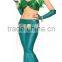 2 pieces bra top and skirt women mermaid costume set SP022