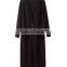 Latest Design Casual Fashion long sleeve v neck open front loose fit maxi dress muslimah