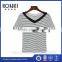 high fashion stripe with grenadine T shirt for woman hot sale 2017
