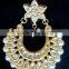Kundan Jadau Earring Tikka gold plated chand bali Set