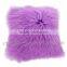 CX-D-04N Wholesale High Quality Best Selling Comfortable Lamb Fur Pillow Genuine Mongolian Sheep Fur Pillows