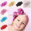 2015 NEW Arrival Fabric Messy Bow Baby Head Wrap