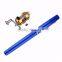 Aluminum Alloy Ice Fishing Rod with Baitcasting Reel fishing-tackle Pocket Pen Fishing Rod