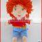 25cm lovely plush mini real doll with wool hairs