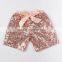 Peach Design Sequin Girls Shorts,Sparkly Glitter Bling Bling Mini Pom Shorts