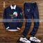 milk fiber men sweatshirt suit with 3d printed