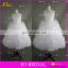 Custom Made Beaded Crystal Top Ball Gown Ruffle Organza Flower Girl Dress White