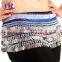 Wholesale 248 and 338 coins high velvet silver coin Belly dance hip belt Y-2007#