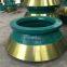 High Manganese Casting Metso HP300 Bowl liner Cone Crusher Wear Spare Parts