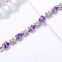 Guangzhou Kashiman jewelry Purple crystal platinum bracelet manufacturer direct copper - plated rhodium