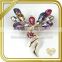 Cuties angel wings brooch pin with mixed up color rhinestone FB056