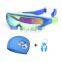 Swimming Goggles with Cap Ear Plug Nose Clip Professional Boys Girls Swim Eyewear Kids Diving Mask Swim Glasses