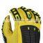 High quality anti impact cow grain leather work gloves with TPR