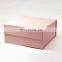 Custom bulk slot ribbon pink square magnetic closure rigid clothing subscription gift boxes