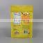 Custom Printed Matt White Plastic Stand Up Pouch With Zipper For Food Packaging