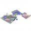 Colorful hologram three sides sealing bags flat packaging zip lock bag