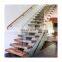 Villa house stairs ideas indoor wood glass prefabricated staircases