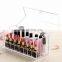 metal hinge countertop cosmetic organizer 24holder custom acrylic lipstick holder