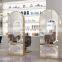 Saloon equipment and furniture barber unit LED stations styling dressing table hair salon mirror station salon de coiffure