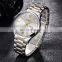BIDEN 0032 Simple Mens Stainless Steel Back Quartz Watches Display Case Auto Date Wristwatch