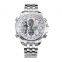 SKMEI AD0993 Full Stainless Steel Quartz+Digital Big Plate Silver Color Complete Calendar Day/Date Auto Date Men Sport Watch