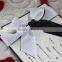2016 Ideal Products Dual Colors Big Ribbon Rustic Wedding Invitation Card