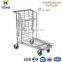 Warehouse Steel Material Platform Cart 4 Wheel Hand Push Cart