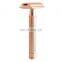 Hot Selling Private Label Body and Face Shave Rose Gold Double Edge Women Safety Shaving Razor
