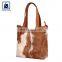 Stylish Look Modern Design Luxury Fashionable Matching Stitching Vintage Style Women Genuine Leather Handbag