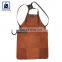 All Season Used High Quality Cooking Protection Gold Fittings 80 X 55 Cm Size Genuine Lather Apron at Low Price