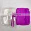 3 Compartments Wholesale Takeaway Food Container with Spoon and Fork