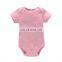 100% Cotton Plain Color Unisex Short Sleeve Baby Bodysuits Wholesale New Born Baby Clothes