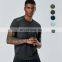In Plus Size Mens Gym Short Sleeve Breathable Shirts Custom Polyester Print Sports Tops