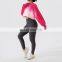 Gradient Color Long Sleeve Crop Tops Hot Sales Round Neck Short Women Sweatshirt
