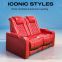 Red Home Theater Seat With Diamond Stitcing LS-856R