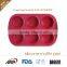 Hot Sale Gift Promotional 6 Cup Silicone Cake Mold, Microwave Oven Cake Pan,LFGB