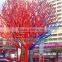Outdoor Tree Shaped Lacquered Metal Welded Sculpture