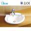 Chinese washroom white ceramic under counter basin