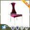 Stainless steel framework of modern velvet pu hotel dining chair sitting room