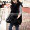 wholesale genuine black saga fox fur gilet