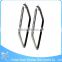 ZS17108 women black anodized fashion big hoop earring crystal micro pave earring