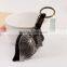 Fashion Cool Rock Leather Key Chain Keychains Big O-ring Metal Leaf Genuine Leather Keychains