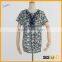 Latest bohemian ethinic printing blouse for middle aged women