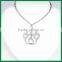 Hollow Paw Pendant with Movable Palm Charm Necklace