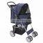 New Camouflage 4 Wheels Pet Dog Cat Stroller Carrier w/RainCover