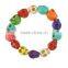 Hot seller turquoise skull carving gemstone skullcandy bracelet
