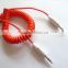 hot selling factory spiral DC3.5 cable with metal shell