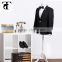 Wholesale French Wedding Trim Generous Luxury Brief Simple Notch Lapel Bright Black Suits For Men Fitted Exquisite Slick