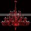China supplier Jansoul Lighting interior wedding decoration murano glass chandelier large red crystal chandeliers